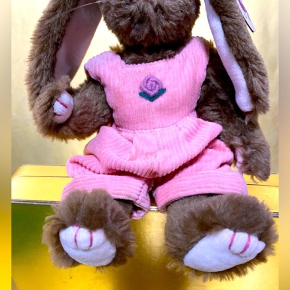 TY VINTAGE 1993 THE ATTIC TREASURES COLLECTION ROSE BUNNY ATTACHED ORIGINAL TAGS - Picture 3 of 11